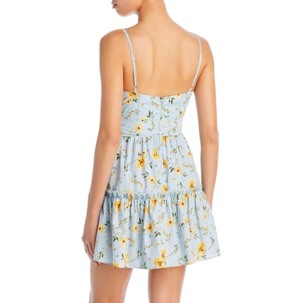 Aqua Womens Bustier Floral Print Mini Dress - Image 2