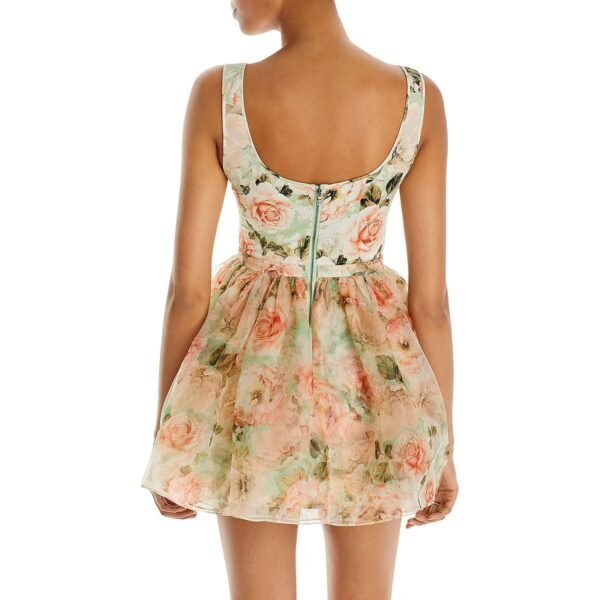 Alice and Olivia Womens Silk Floral Mini Dress - Image 2